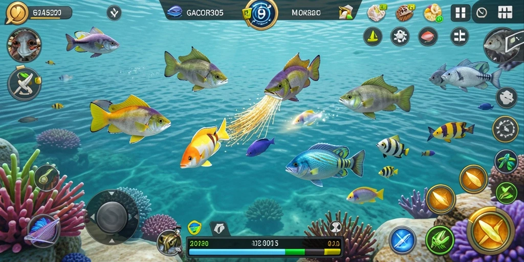 Tampilan gameplay GACOR305 yang menegangkan saat menembak ikan.