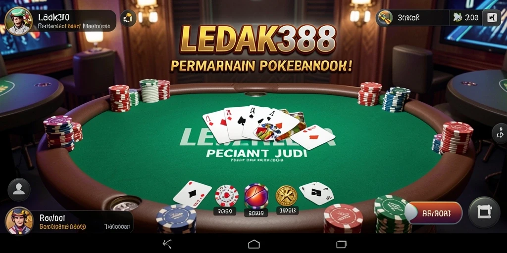 Screenshot gameplay poker LEDAK388 yang penuh aksi.