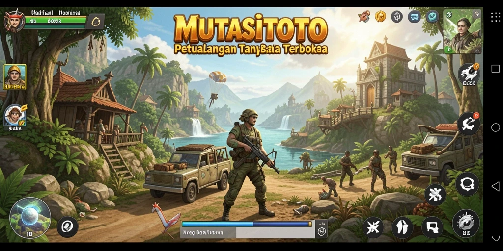 Tampilan gameplay <strong>MUTASITOTO</strong> dalam dunia terbuka yang menakjubkan.