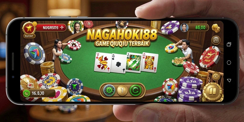 Tampilan gameplay seru dalam NAGAHOKI88 yang menampilkan kartu QiuQiu.