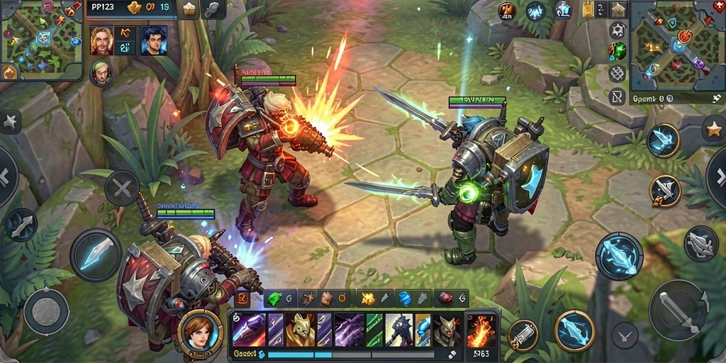 Tampilan menarik dari gameplay PP123 yang penuh strategi SLG.