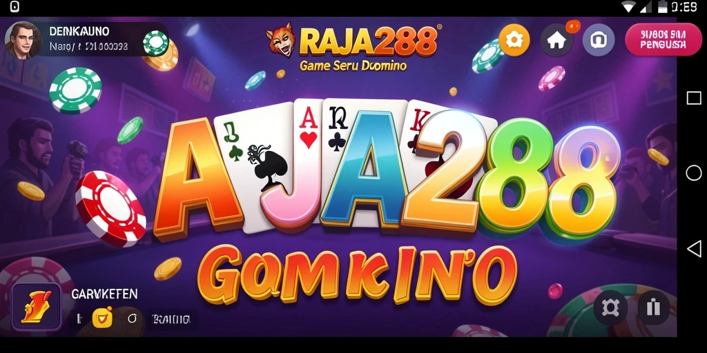 Tampilan gameplay seru dari RAJA288 yang menampilkan Domino.