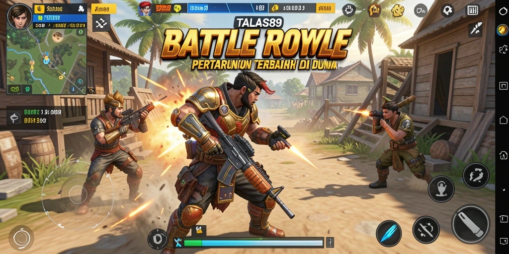 Tampilan gameplay TALAS89 yang mendebarkan dalam pertempuran Battle Royale.
